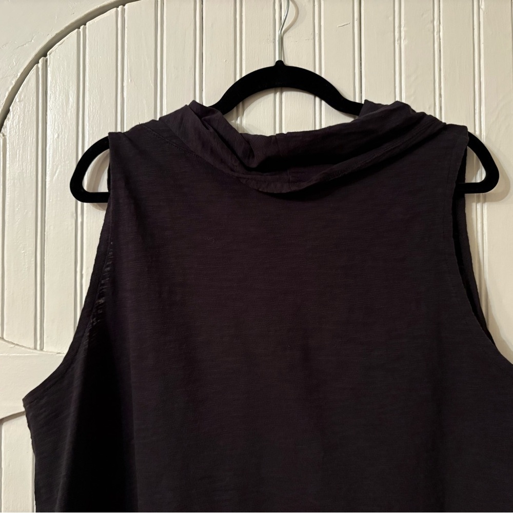 Habitat Clothes to Live In XL Black Cowl Neck Asymmetrical Hem Tank Top - Picture 7 of 7